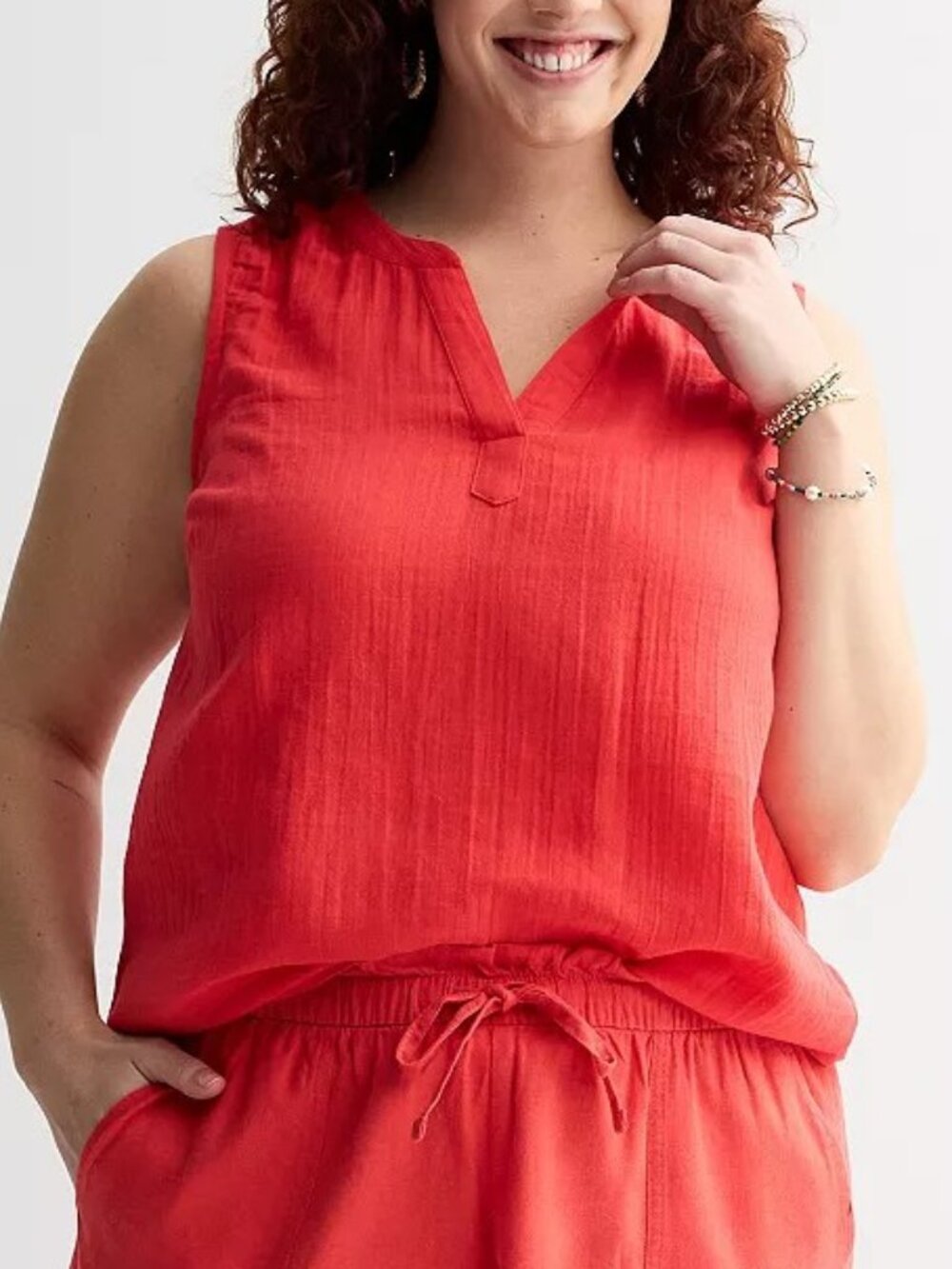Sonoma Sleeveless Easy Soft Gauze Top NWT